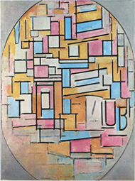 Piet Mondrian  Composition in Oval with Colour Planes 2 1914
